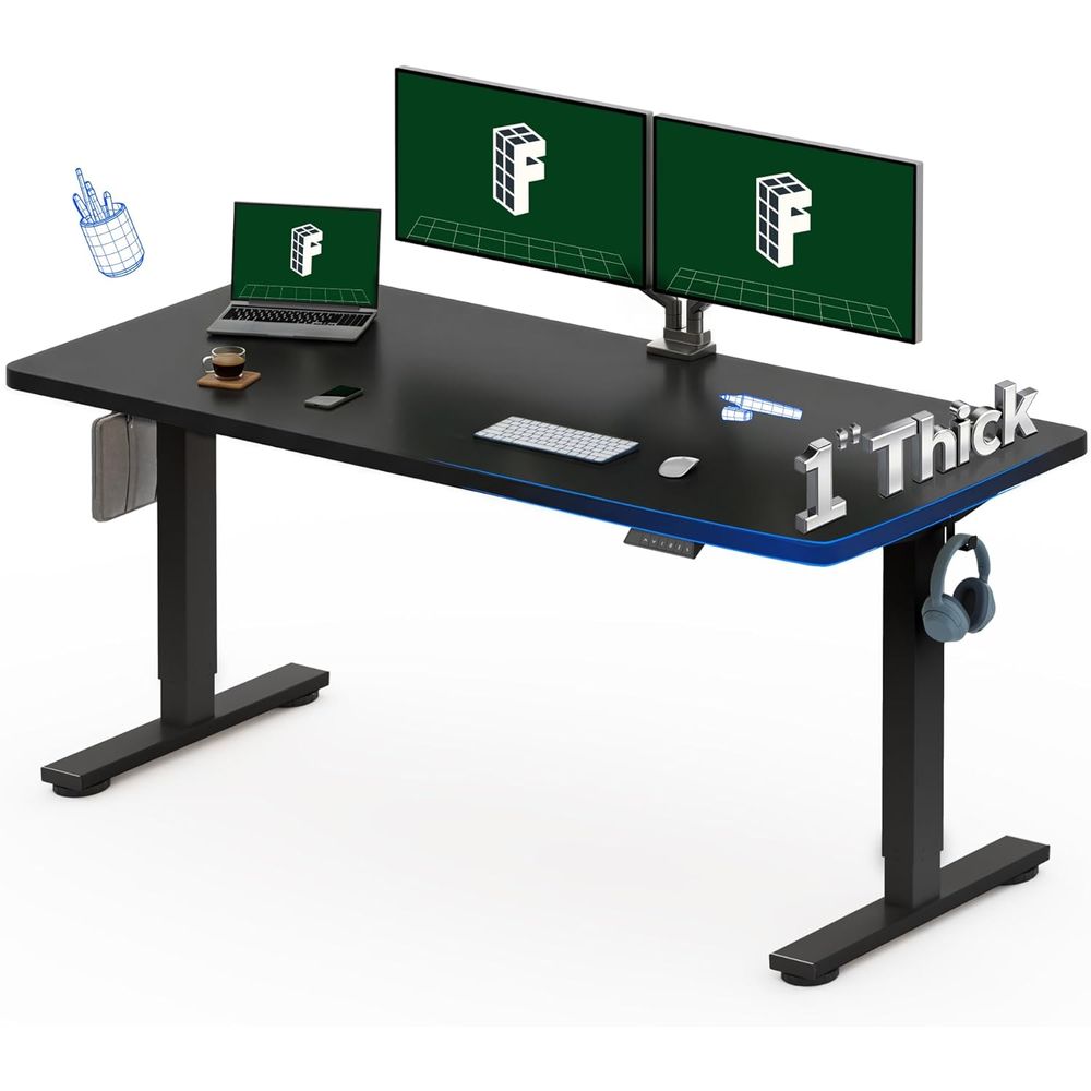 Desk Setup Or Set Up - Elektryczne biurko stojące jednoczęściowe, 60