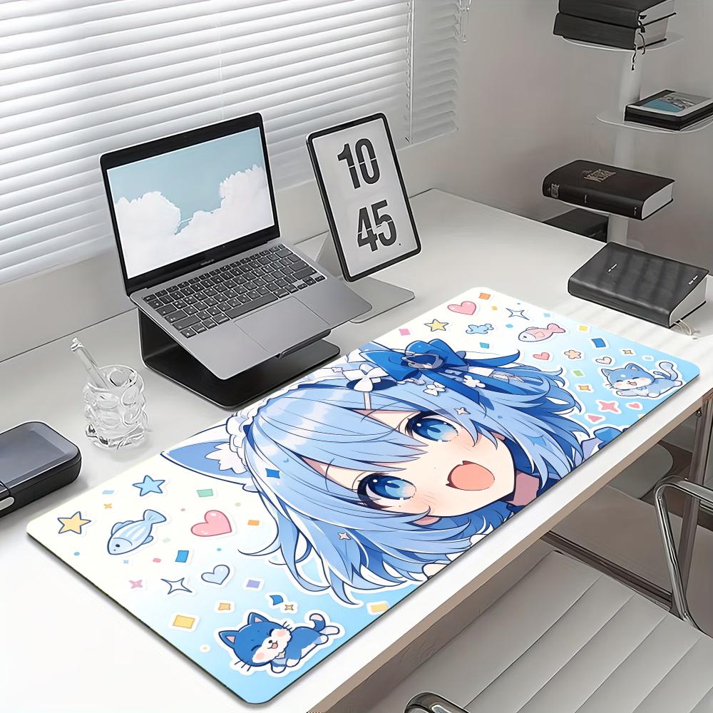 Desk Setup Anime - Duża, rozszerzona podkładka pod mysz do