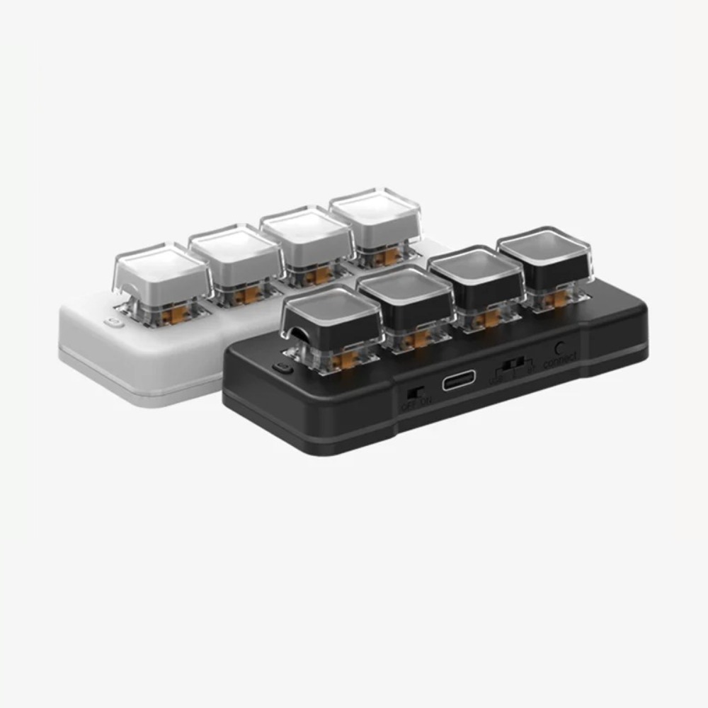 Desk Setup Programmer - MK424Pro 4-klawiszowa bezprzewodowa mini klawiatura dostosowana