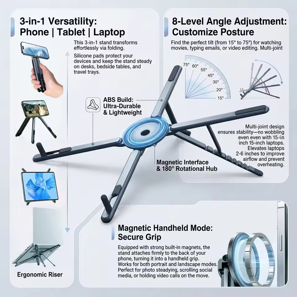 Przenośny magnetyczny uchwyt n – Desk Setup Equipment recenzja i cena