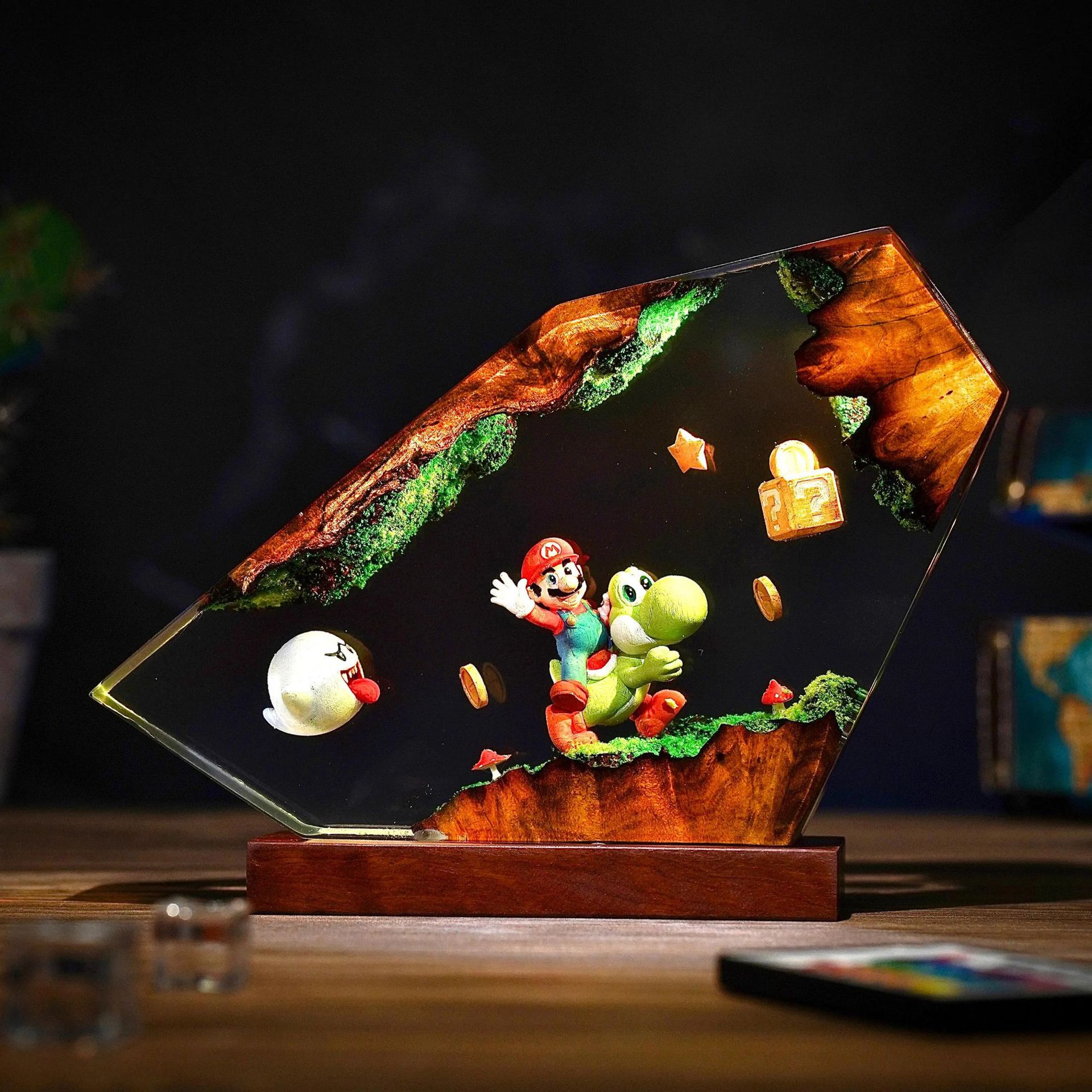 Lampa stołowa z żywicy, figurk – Desk Setup Equipment recenzja i cena