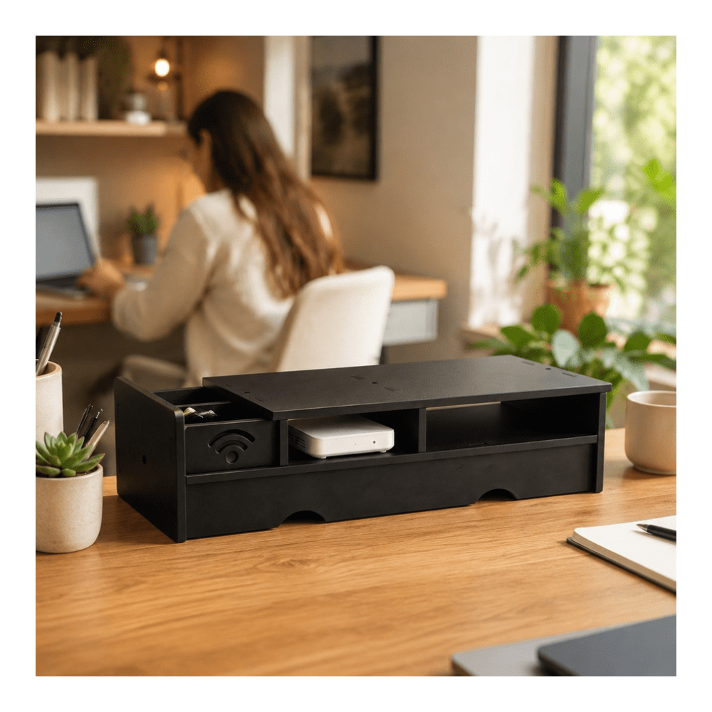 Czarna matowa skrzynka na rout – Desk Setup Tech recenzja i cena