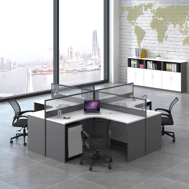 Białe biurko do biura dla 2, 4 – Desk Setup Or Set Up recenzja i cena