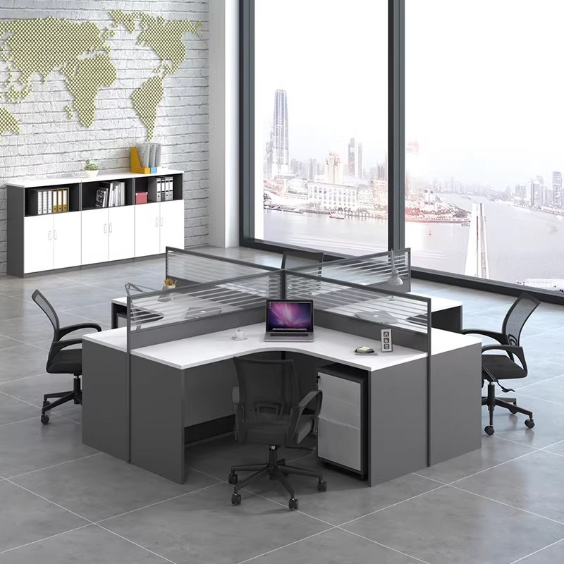 Białe biurko do biura dla 2, 4 – Desk Setup Or Set Up recenzja i cena
