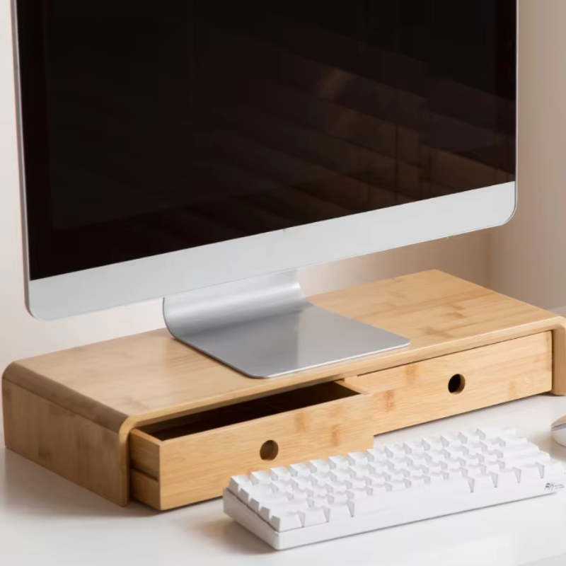 Podstawka pod monitor z bambus – Desk Setup Monitor And Laptop recenzja i cena