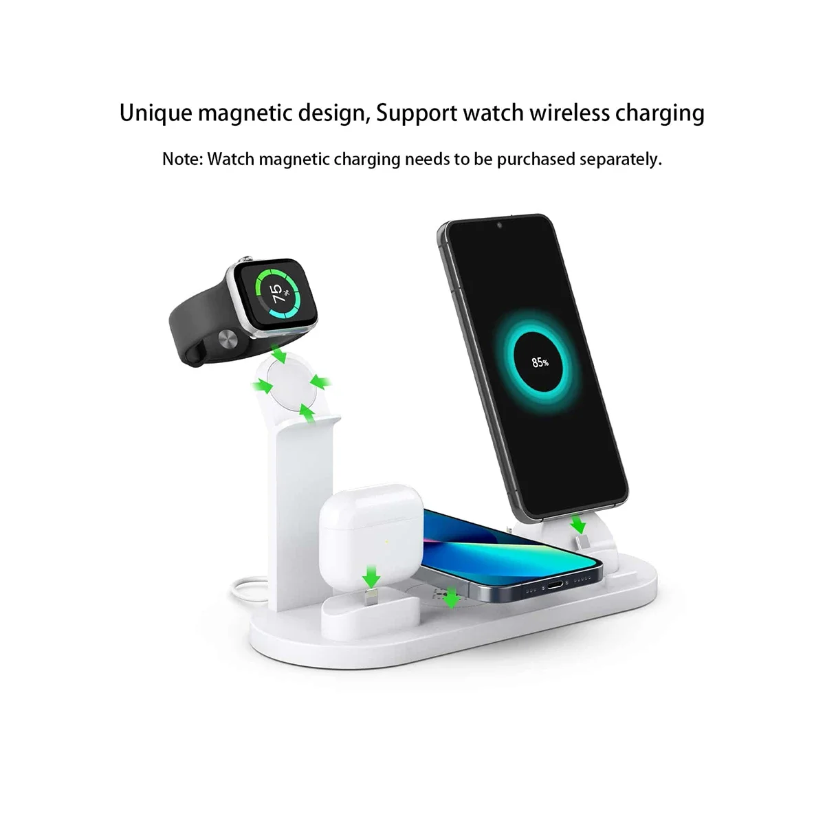 Bezprzewodowa ładowarka 7 w 1  – Desk Setup Apple recenzja i cena