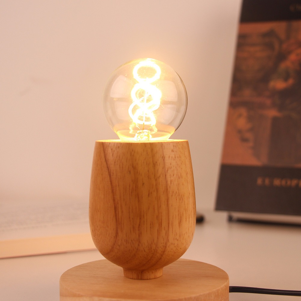 Retro Drewniana Lampa Stołowa  – Desk Setup Vintage recenzja i cena